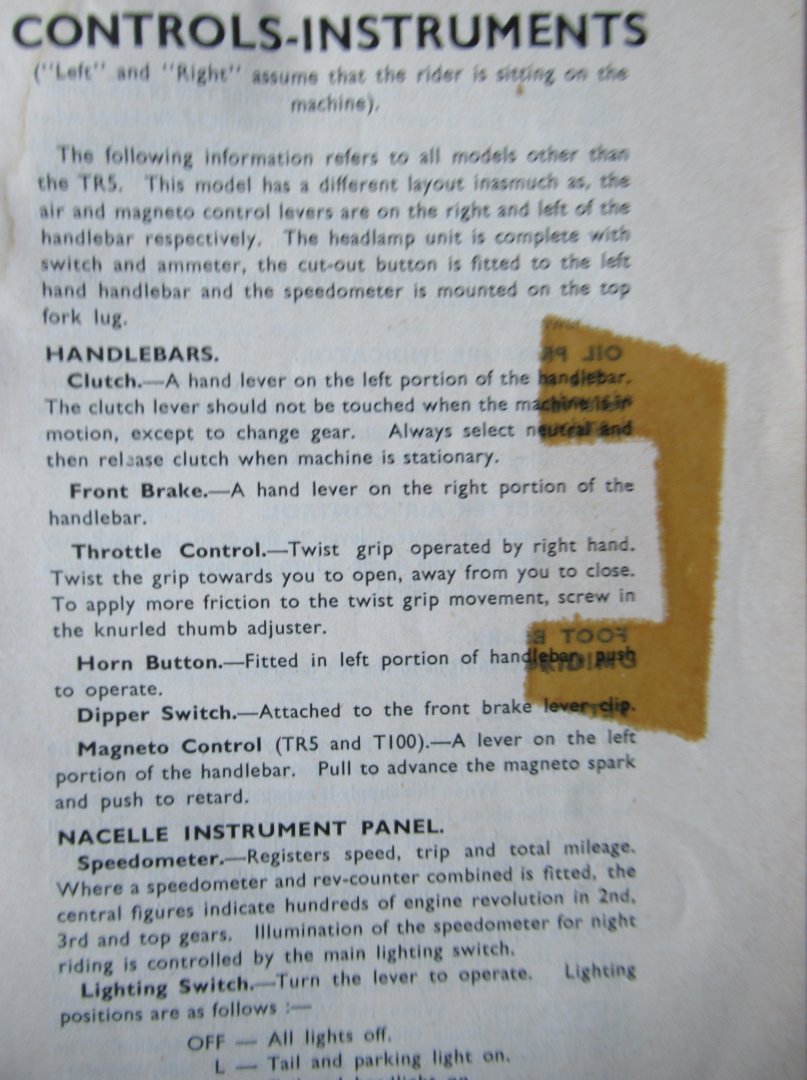  - Triumph Instruction Manual