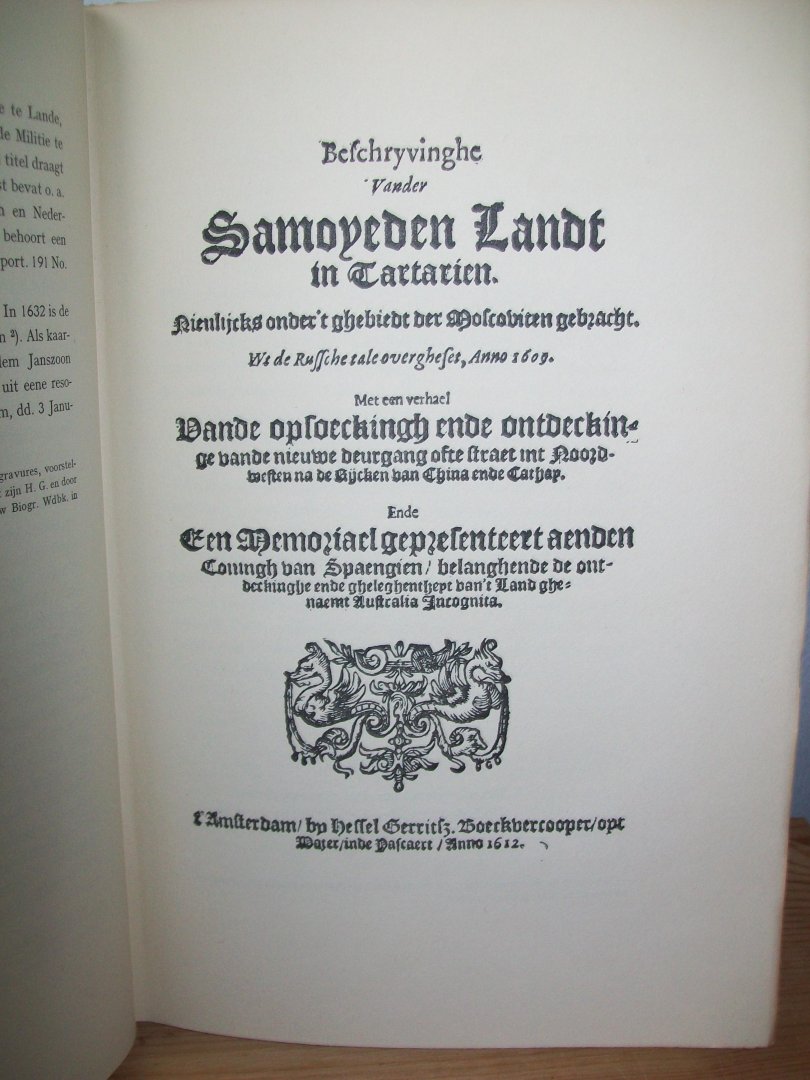 Gerritsz, Hessel [Naber, S. P. L'Honoré (red.)] - Beschryvinghe van der Samoyeden Landt en Histoire du Pays Nommé Spitsberghe
