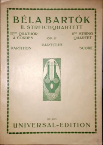 Bartók, Béla: - [Op. 17] II. Streichquartett für 2 Violinen, Viola und Violoncell. Op. 17. Partitur