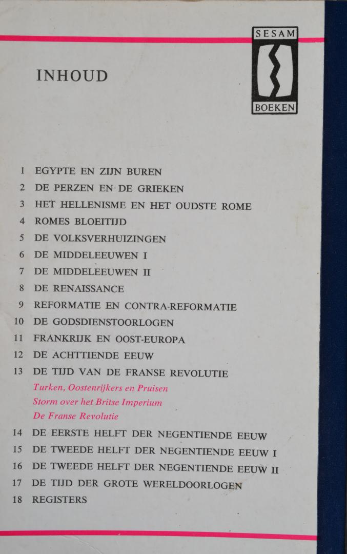 Grimberg, Carl - Straat, Mr.E (nederlandse bewerking) - Sesam Wereld Geschiedenis - deel 13 - De Tijd van de Franse Revolutie