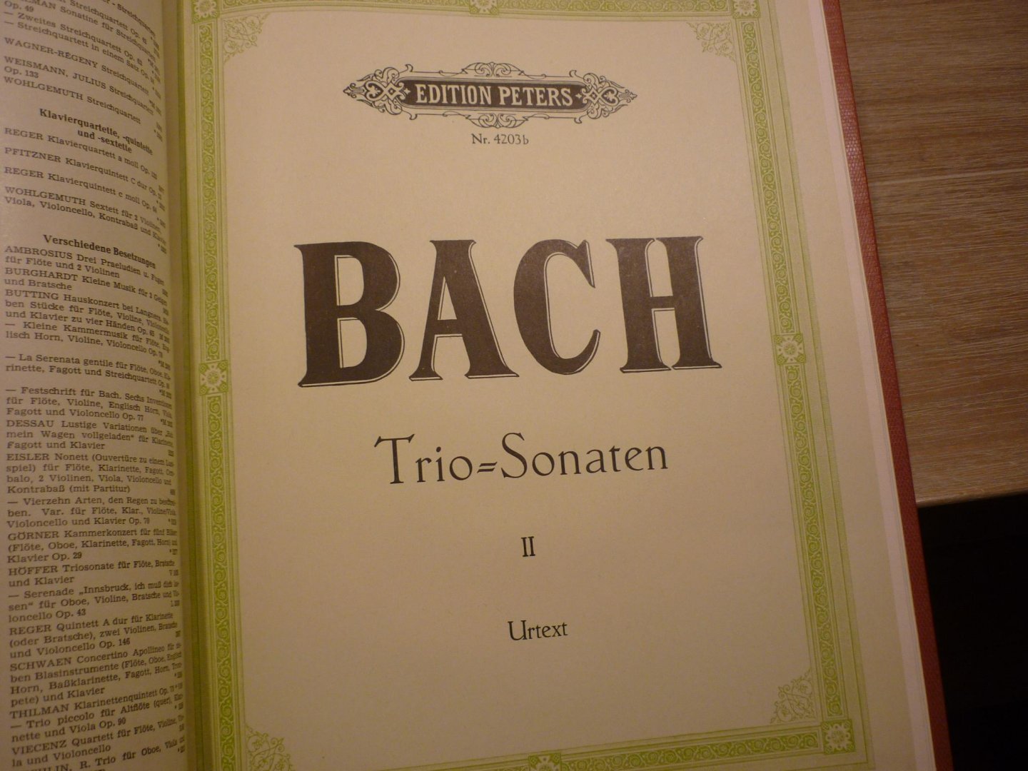 Bach; J. S. (1685-1750) - Trio Sonaten I  //  Trio Sonaten II  (neue urtext-ausgabe von Ludwig Landshoff)