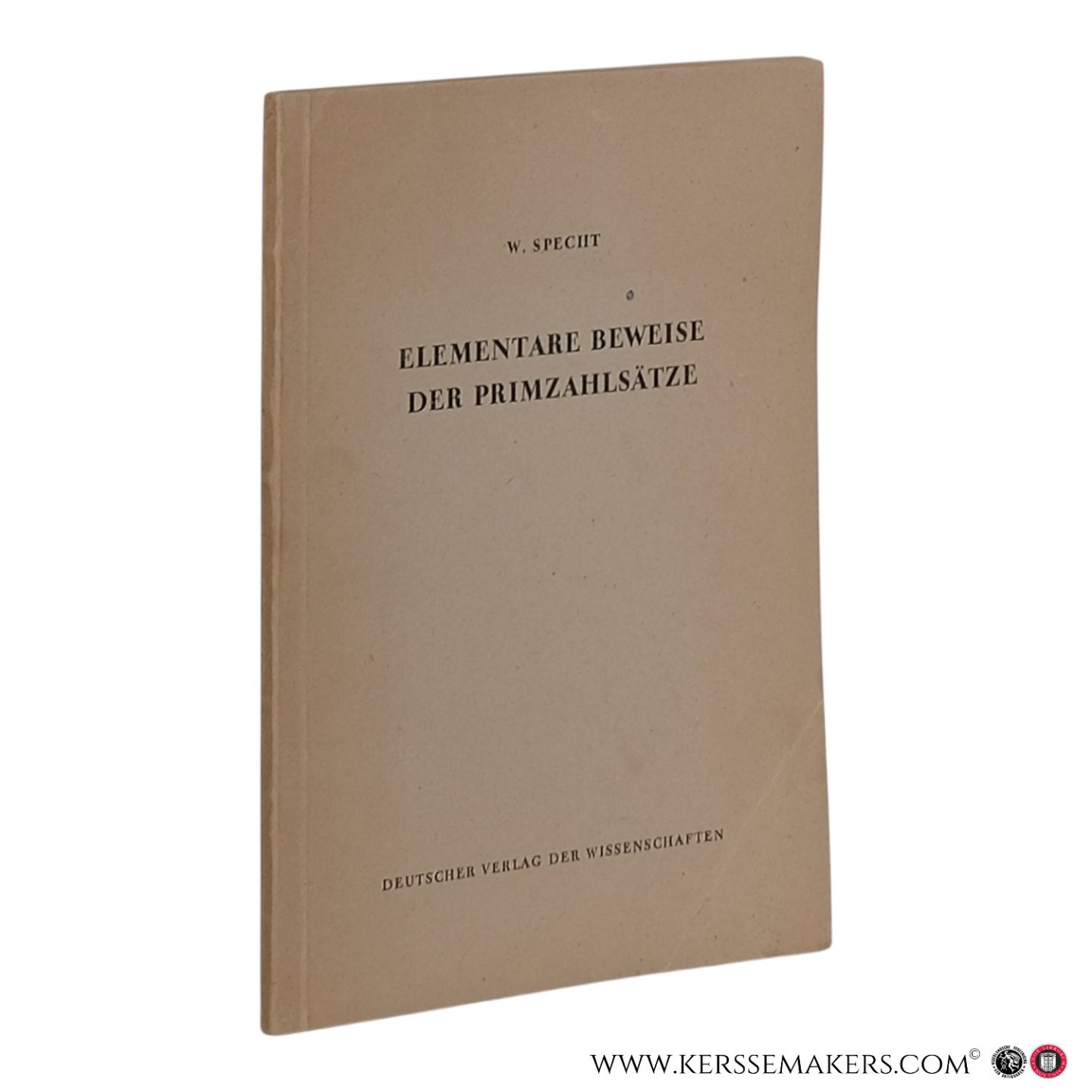 Specht, Wilhelm. - Elementare Beweise der Primzahlsätze.