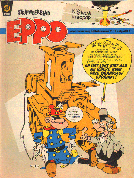 Diverse auteurs - Stripweekblad Eppo / Dutch weekly comic magazine Eppo 1980 nr. 42 met o.a./with a.o. DIVERSE STRIPS :  STORM/AGENT 327/DE GENERAAL/FRANKA/ROEL DIJKSTRA/KISS (1 p.)/DE GENERAAL (COVER)/, WILLIE DE KID - LEO BAXENDALE, goede staat