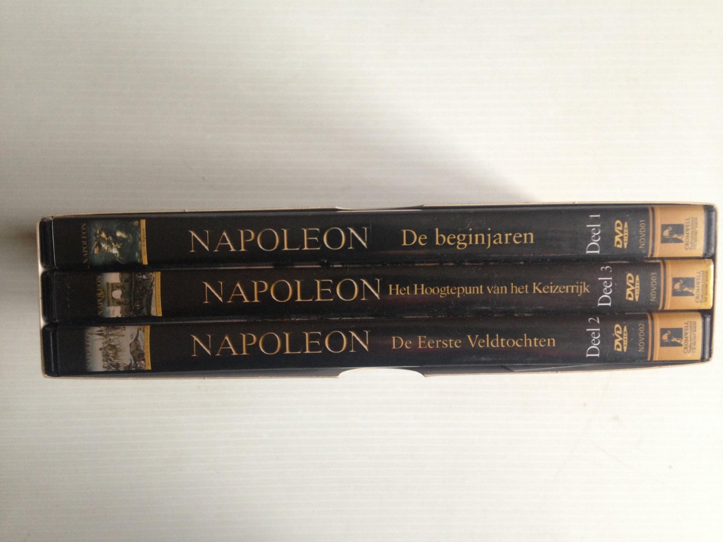  - Napoleon, cassette met 3dvd's, De beginjaren, De Eerste Veldtochten, Het Hoogtepunt van het Keizerrijk