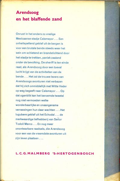 Nowee, P .. Omslag en Illustratries zijn van Hans G. Kresse - Arendsoog, Deel 25. Arendsoog en het Blaffende Zand .