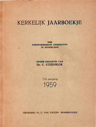 dr. C,.Steenbeek - Kerkelijk Jaarboekje 1959