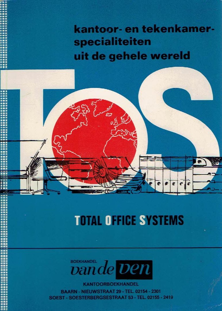TOS - Total Office Systems - kantoor- en tekenkamer-specialiteiten uit de gehele wereld - Total Office Systems.