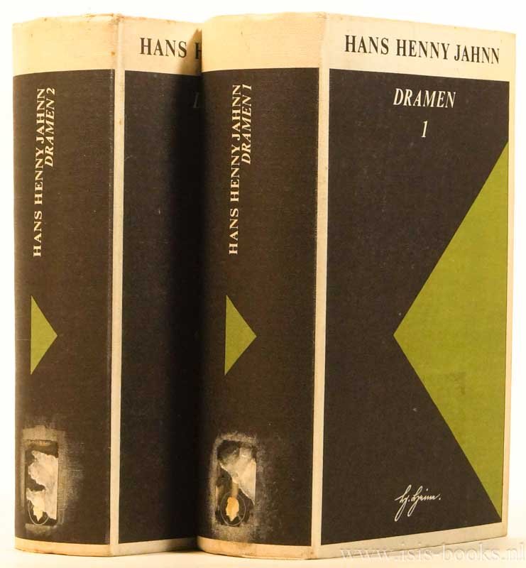 JAHNN, HANS HENNY - Dramen. Volume 1 and 2. Mit einem Nachwort von W. Muschg.