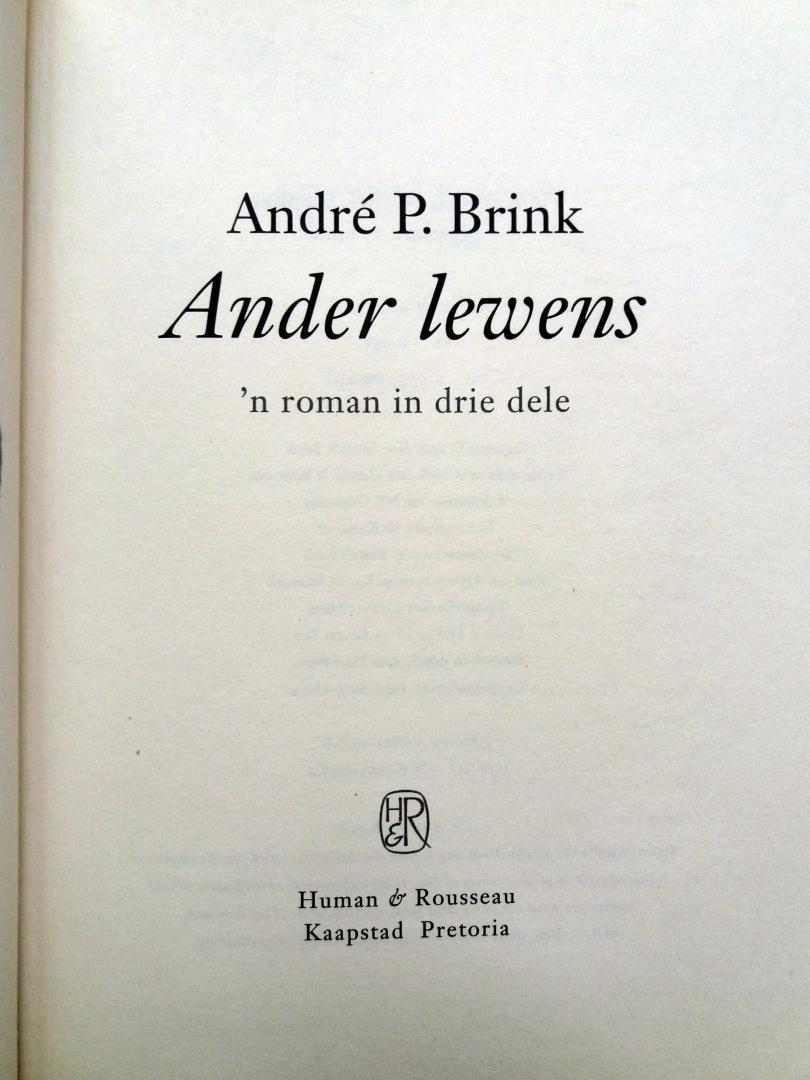 Brink, André P. - Ander lewens (ZUID-AFRIKAANS)