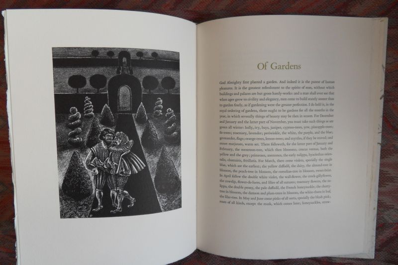 Bacon, Francis. - Of Gardens. - With perspex engravings by Betty Pennell. [ Limited edition of 220 copies ].