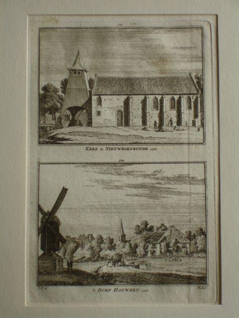 Nieuwbokswoude and Hauwert. - Kerk te Nieuwbokswoude. 1726. - 't Dorp Hauwert. 1726