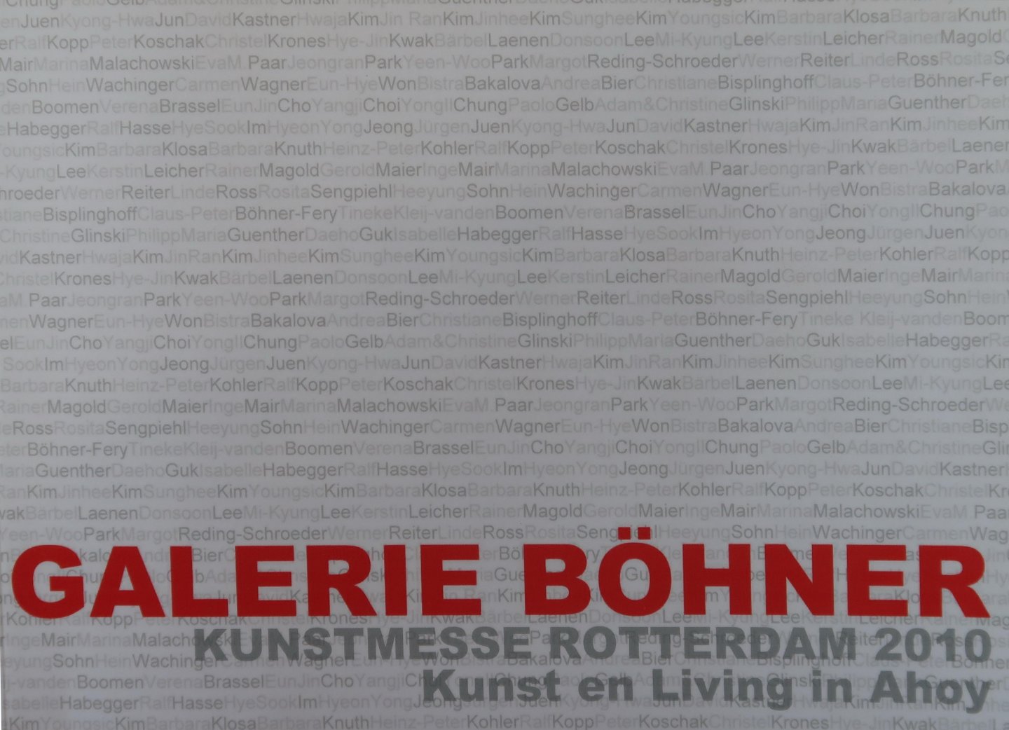 Böhner Fery, Dr. Claus-Peter | Gerold Maier - Galerie Böhner | Kunstmesse Rotterdam 2010 | Kunst en Living in Ahoy