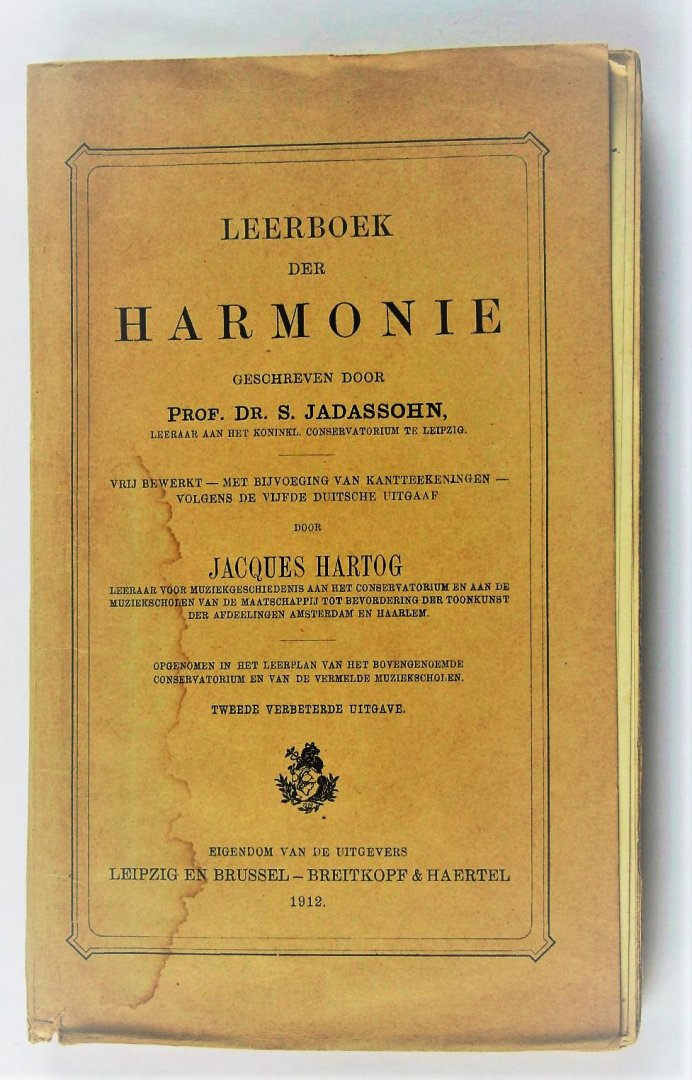Prof.Dr. S. Jadassohn - Leerboek der harmonie