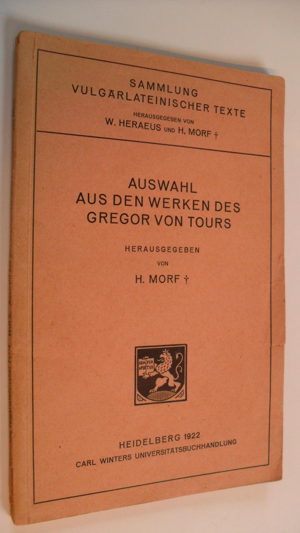 Morf H. - Auswahl aus den werken des Gregor von Tours