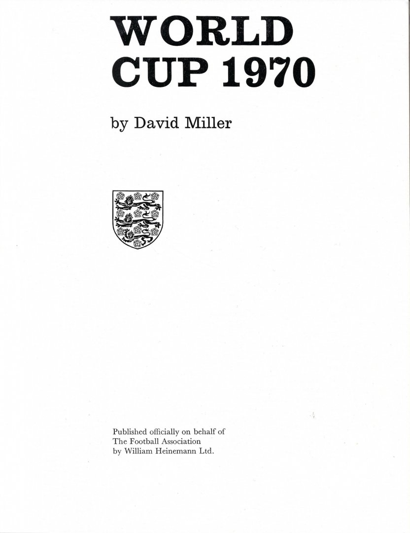 Miller. David - World Cup 1970