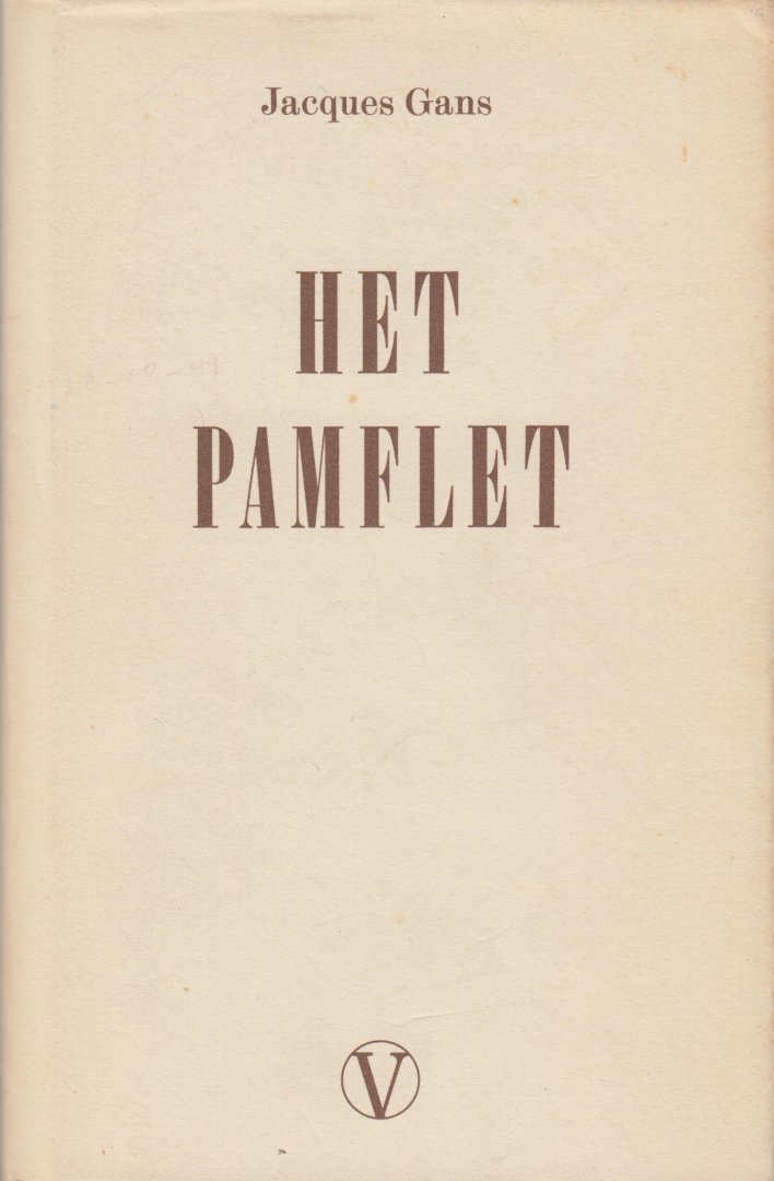 Gans, Jacques - Het Pamflet. Weekblad tegen het publiek