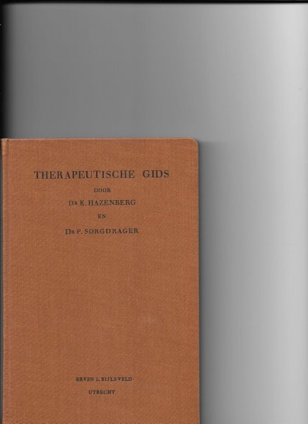 Hazenberg, K/P Sorgdrager - Therapeutische gids