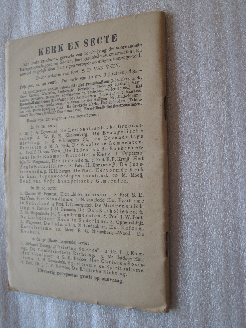 Knuttel, Dr. W.P.C. - Kerk en Burgerlijke Overheid / Uit onzen Bloeitijd / Serie I. No. 7