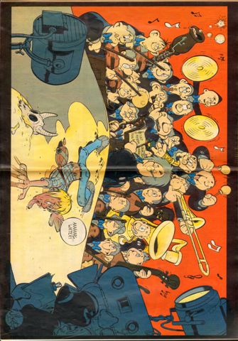 Diverse tekenaars - PEP 1974 nr. 08, stripweekblad met o.a. LUCKY LUKE/ROODBAARD/LUC ORIENT/ROB PALLAND/ASTERIX/ SUZI QUATRO (2 p.)/ POSTER GETEKEND DOOR WILBERT PLIJNAAR , Goede  staat / Good  condition