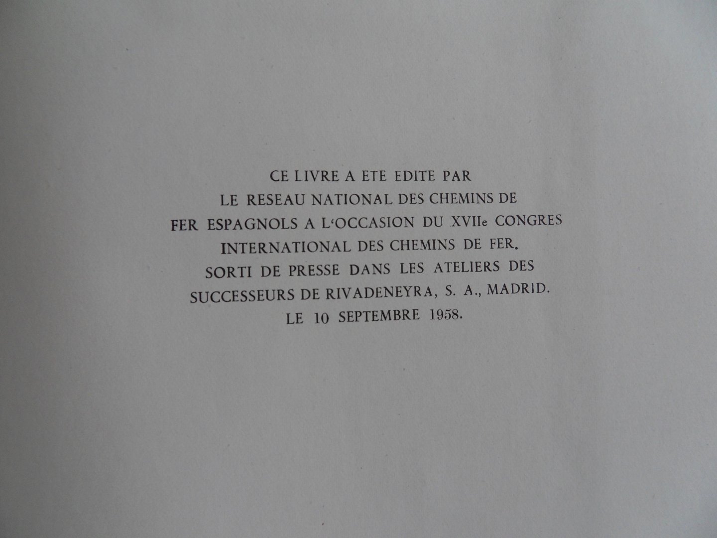 Plana Sancho, Agustin. [ voorwoord ]. - Les Chemins de Fer en Espagne. 1848 - 1958.