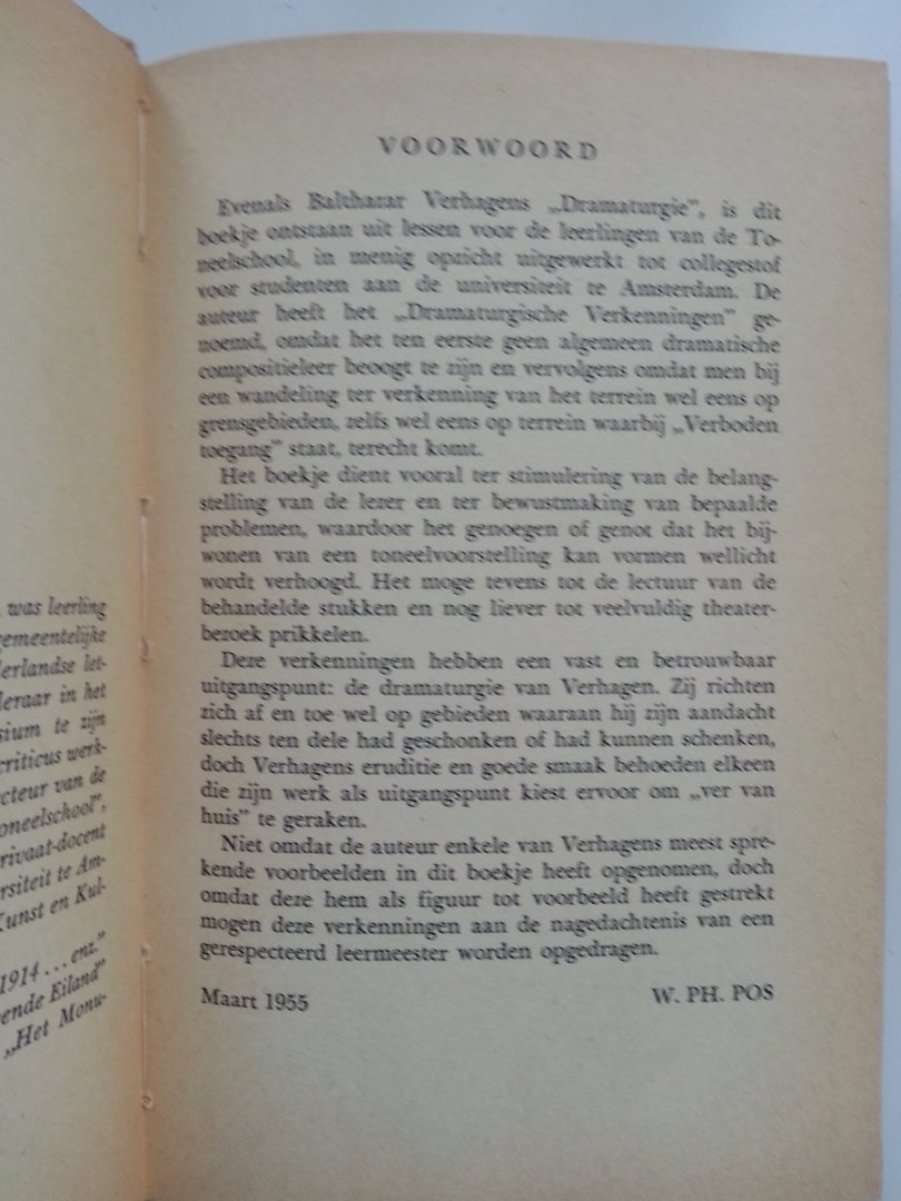 Pos, W. Ph. - Dramaturgische verkenningen