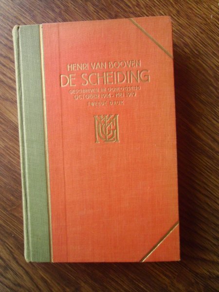 Booven, Henri van - De Scheiding Geschreven in oorlogstijd October 1914 - Mei 1919