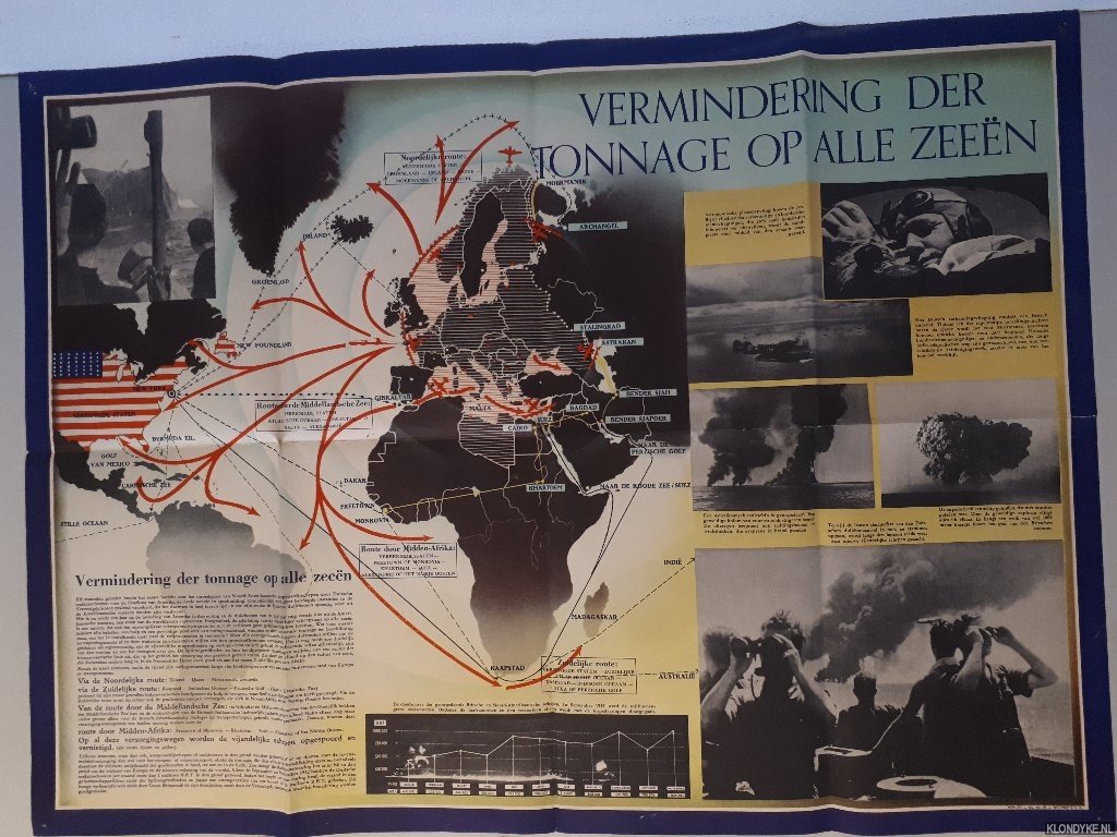 Poster WOII - Vermindering der tonnage op alle zeeën
