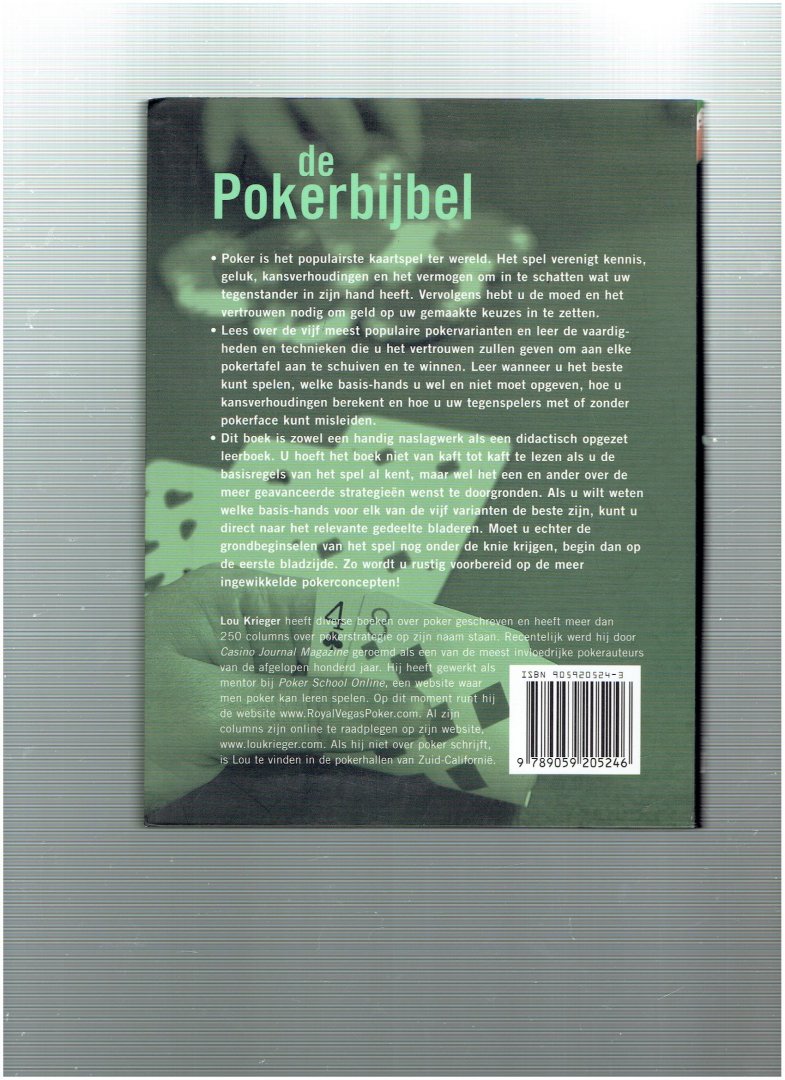 krieger, lou - De pokerbijbel / hoe u succesvol poker speelt