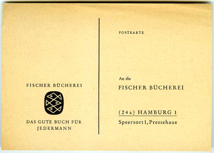  - Postcard Fisher Bucherei