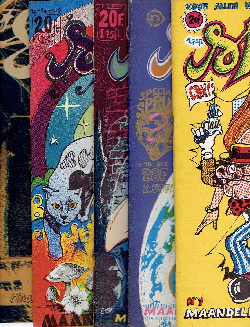 SPRUIT - Spruit - Maandelijk Mannekensblad - Nummer 1 [+ poster Halleluja, Folks] + 2 + jaargang 1 - No. 1 + 2 + 3