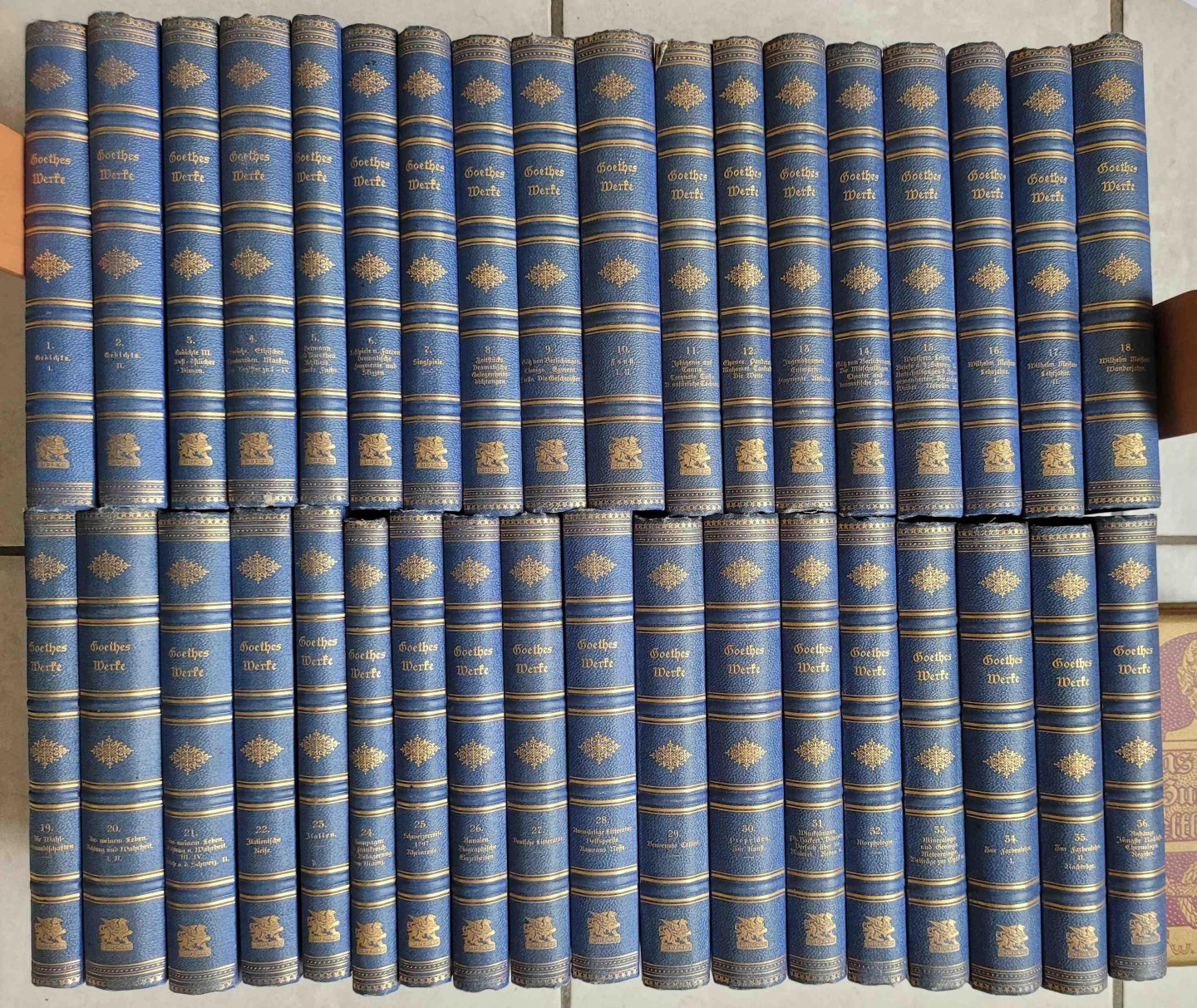 Goethe, Johann Wolfgang von - Goethes sämtliche Werke in 36 bänden