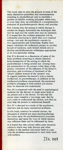 Balint, Michael & Enid - Psychotherapeutic Techniques in Medicine.