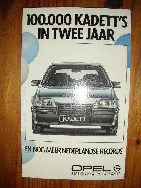 Opel - 100.000 Kadett's in twee jaar, en nog meer Nederlandse records
