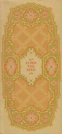 JAHR, Christa - Ei der Tausend! 9 alte Lieder aus der Sammlung "Des Knaben Wunderhorn" gesetzt aus 9 Schriften auf Magazin-Matrizen von Typoart, geschmückt mit 9 Holzstichen von Christa Jahr.