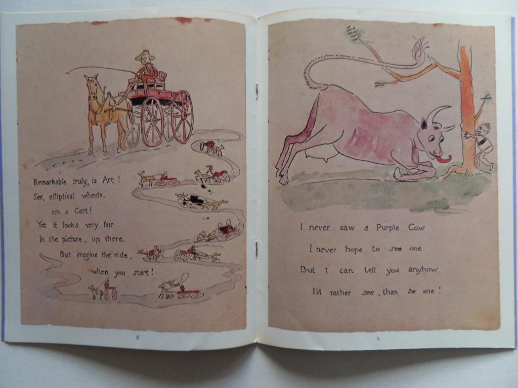 Burgess, Gelett [ written and illustrated by ]. - The Purple Cow and Other Poems. [ A facsimile reproduction from the original manuscript ].
