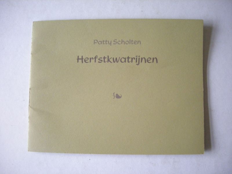 Scholten, Patty,  huisdichter Heerenwege - Herfstkwatrijnen - Zoeterwoude