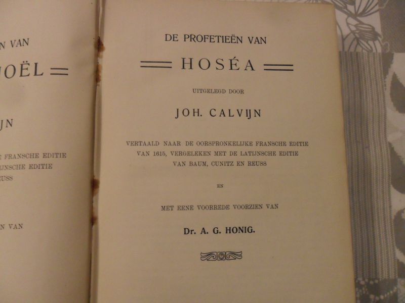 Calvijn Johannes - De Profetieën van Hosea