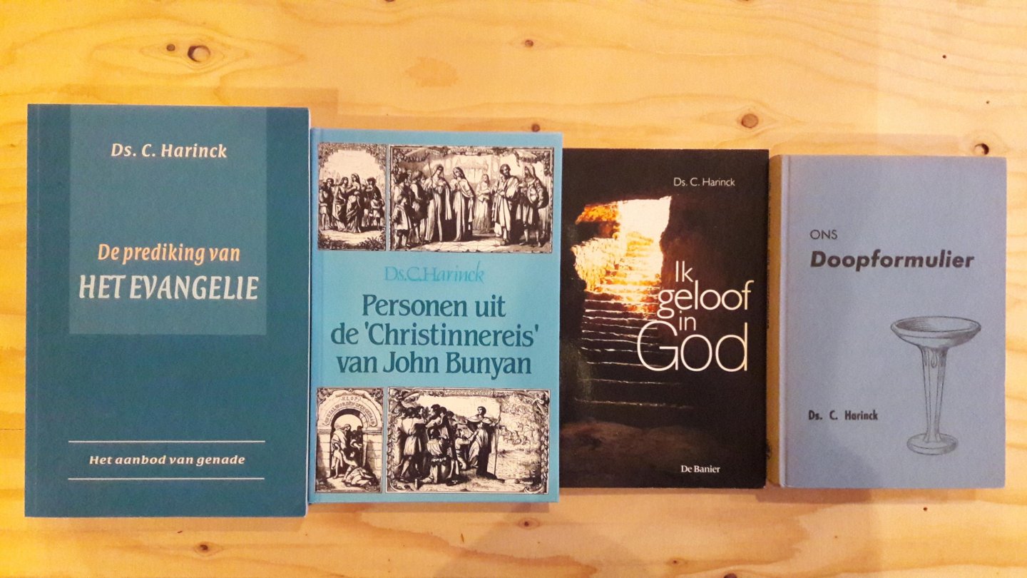 Harinck, ds. C. - SET 8 boeken: Ons Avondmaalsformulier + Ons Doopformulier + De bekering + De prediking van het Evangelie + Moeders van Christus + Ik geloof in God + Personen uit de Christinnereis + Het leven van Maria Magdalena