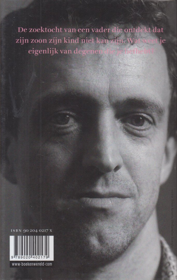 Glastra van Loon (Amsterdam, 24 december 1962 - Hilversum, 1 juli 2005), Karel Reinier - De passievrucht - Wat gebeurt er als je als vader van een dertienjarige zoon ontdekt dat je al je hele leven onvruchtbaar bent? Die vraag is het intrigerende beginpunt van dit boek, de debuutroman van de schrijver.