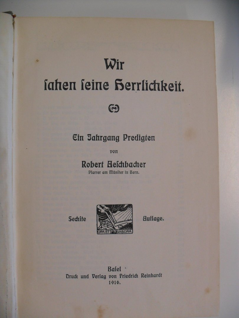 Beichbacher Robert - Wir sahen Seine Herrlichkeit