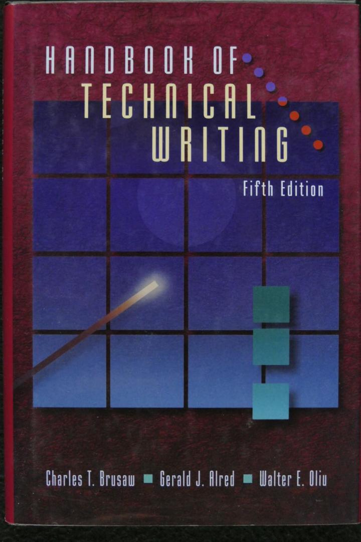 Brasaw, Charles T. - Handbook technical writing. Fifth edition (2 foto's)