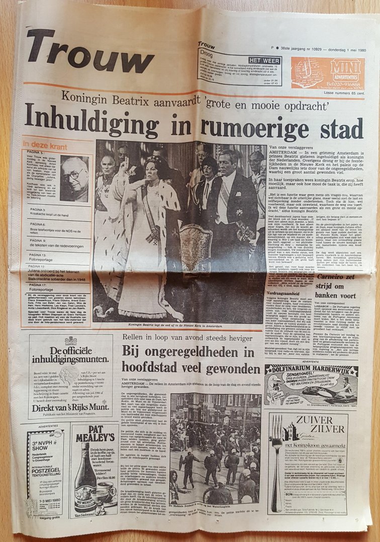  - TROUW-origineel 01-05-1980, Inhuldiging koningin Beatrix
