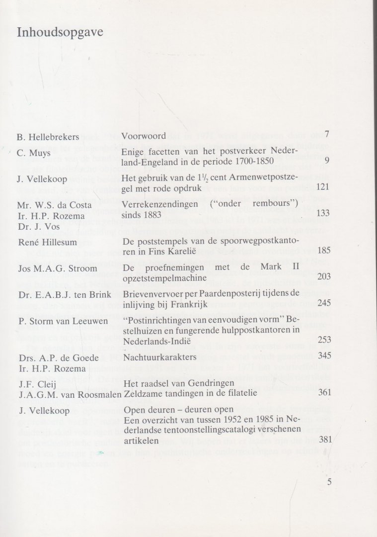 Nederlandse Vereniging van Poststukken- en Poststempelverzamelaars Onder redaktie van C. Stapel - Postmerken '86 - Een bundel filatelistische studies, uitgegeven ter gelegenheid van het veertigjarig bestaan van de Nederlandse Vereniging van Poststukken- en Poststempelverzamelaars