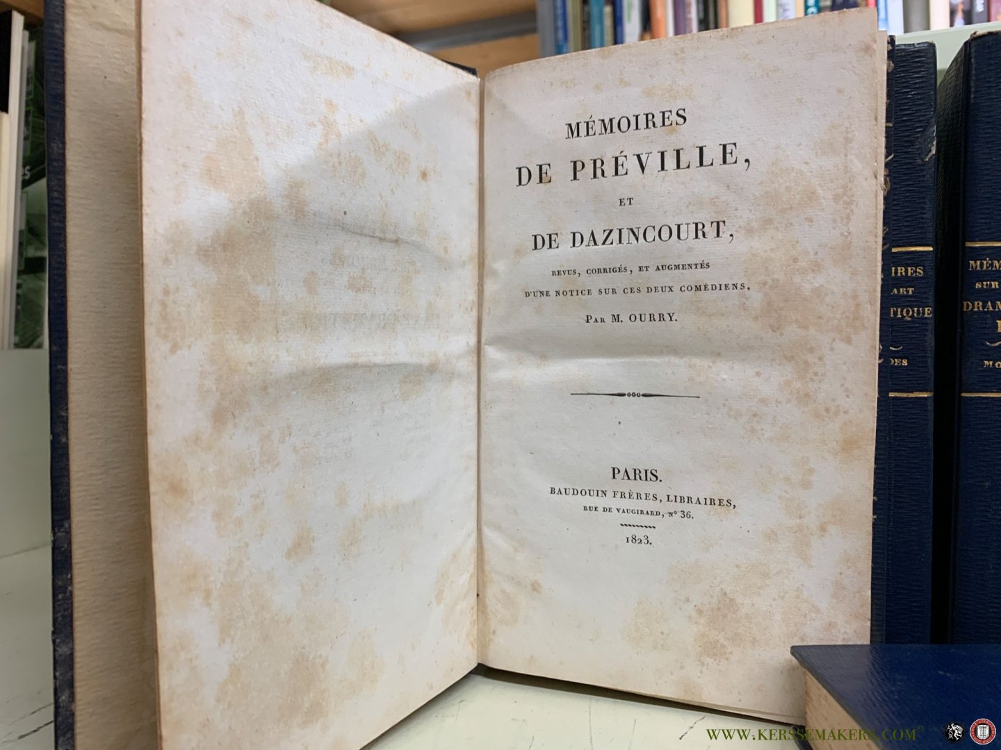 Andrieux / Barriere / Felix Bodin / Despres / Merle / Moreau / etc. - Collection des mémoires sur l'art dramatique [ 14 volumes ] Mémoires de Mlle Clairon / de Mistriss Bellamy / sur Molière et sur Mme Guérin, sa veuve / de Goldoni / sur Garrick et sur Macklin / de Mlle Dumesnil / de Préville, et de Dazincourt ...