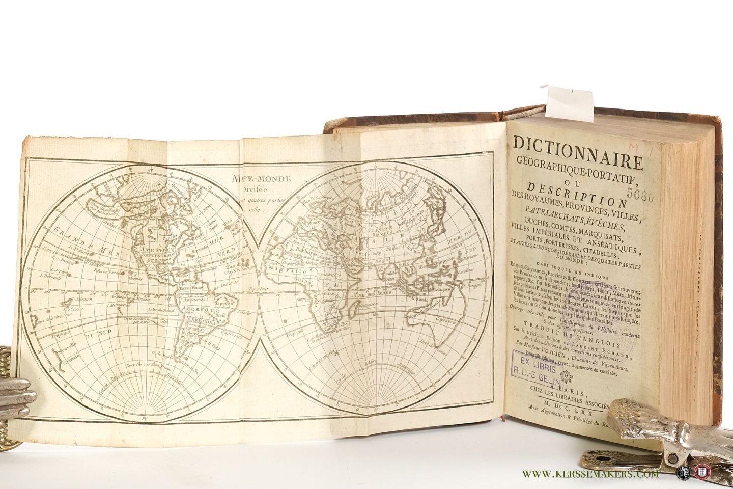 Vosgien - Echard - Dictionnaire géographique portatif, ou Description des royaumes, provinces, villes, patriarchats, évêchés, duchés, comtés, marquisats, villes impériales et anséatiques, ports, forteresses, citadelles... Ouvrage très-utile pour l'intellige...