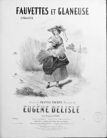 Delisle, Eugene: - Fauvettes et glaneuse. Romance. Paroles de François Tourte (Lyre française no. 495)