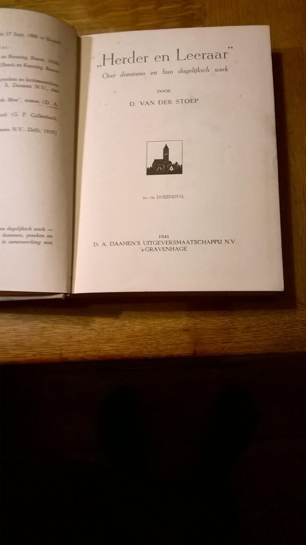 Stoep van der D. - herder en leeraar