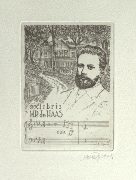 Spronk, Ank. - Exlibris voor Jan M.P. de Haas.