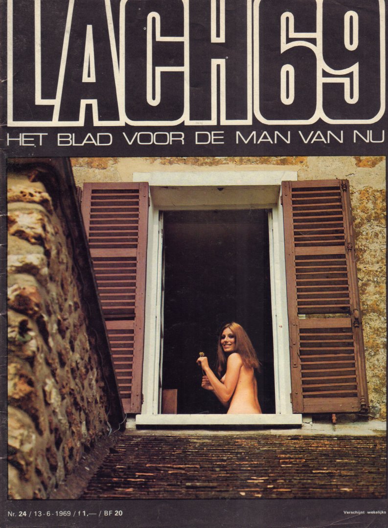 Weekblad De Lach - WEEKBLAD DE LACH 1969 nr. 24, 13 juni, Het blad voor de man van Nu met o.a. FRITS G. DE KIMPE (4 p.)/ DIGNO GARCIA (2 p.)/ EVA BEVERUD (6 p.)/ EDDY MERCKX (4 p.) GERALDINE RIEMENS (4 p.), goede staat