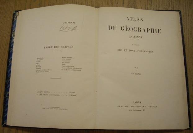 LIBRAIRIE POUSSIELGUE FRERES. - Atlas de Geographie ancienne a l'usage des maison d'éducation. No. 2 - 17 Cartes.